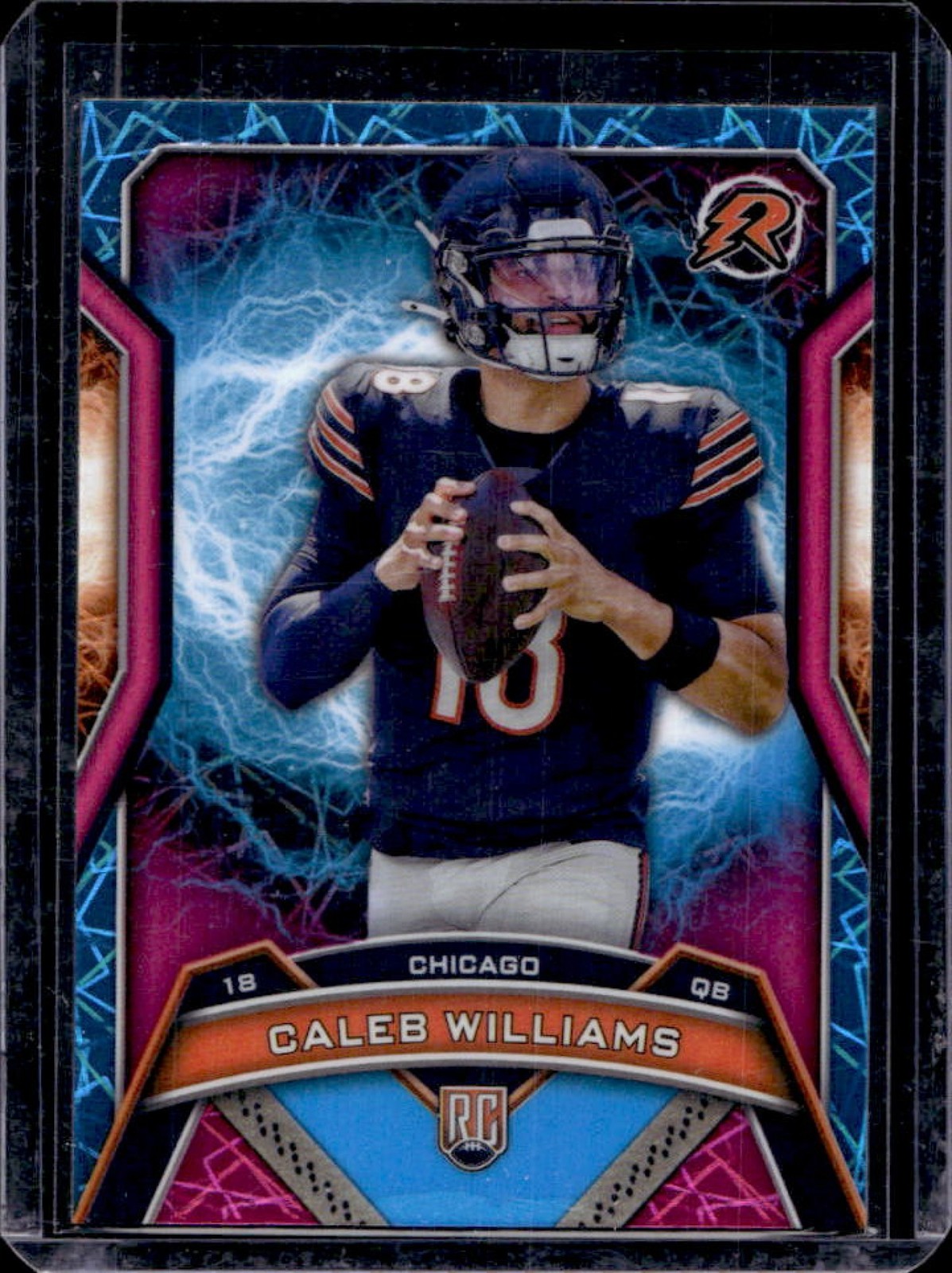 2024 Topps Resurgence Caleb Williams RC Sky Blue and Pink Shock #117 Bears