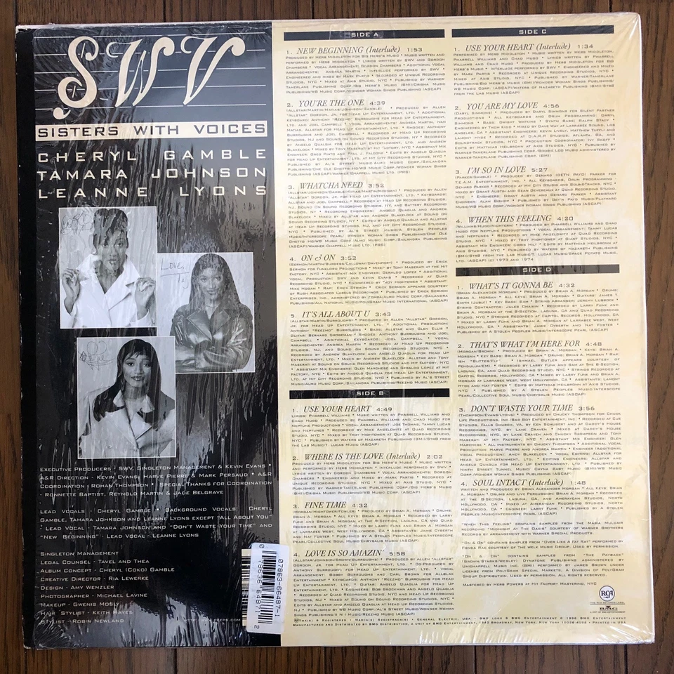 SWV - New Beginning RCA 07863 66487-1 Vinyl 2LP 1996 US Original Shrink Foto 3 de 4