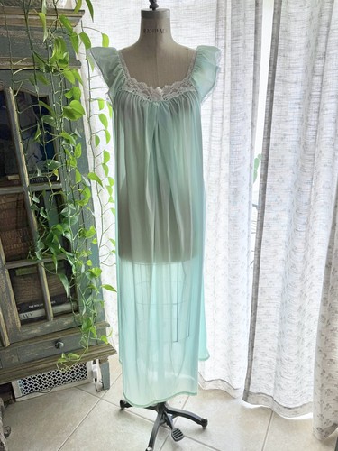 Vintage Sears Take Nine Maternity / Nursing Nightgown Discreet Access Size Large - Picture 1 of 11