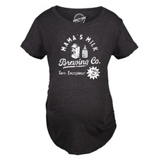 Maternity Mamas Milk Brewing Co Shirt Funny Breast Feeding Brewery Joke