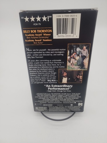 Sling Blade (VHS, 1997) Billy Bob Thornton 90er Film - Bild 5 von 7