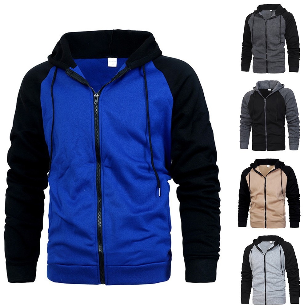 Sweatshirt mit Reißverschluss Langarm Hoodie für Winter Freizeit Oberteile Pol