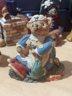 Possible Peter Fagan Colour Box Hand Painted Granny bear Figurine Collectible