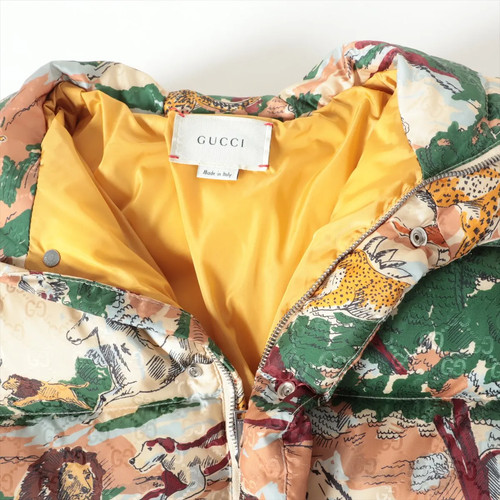 Gucci GG Nylon Down jacket 6 Kids Multicolor 599482 Animal print Is there a tsu - Picture 4 of 11