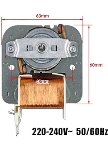 motor ventilador convección/microondas motor universal para los tres pines modelo 220-240v - Imagen 3 de 3