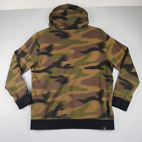 Vans Hoodie Youth Large Green Camo Logo Off The Wall Long Sleeve Hooded Sweater - Picture 4 of 6