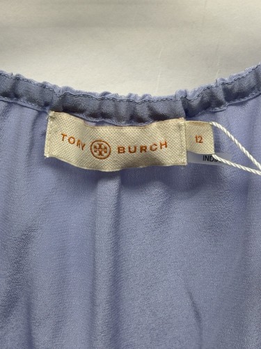 Tory Burch Dusk Sky Women's 12 Silk Camille Top NEW (C3) - Picture 4 of 7