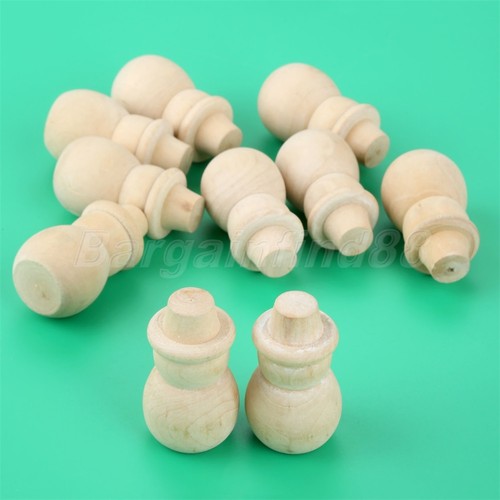 10pcs Unpainted Natural Wooden Peg Dolls Snowman Unfinished Kids Toy DIY Craft - Picture 10 of 12
