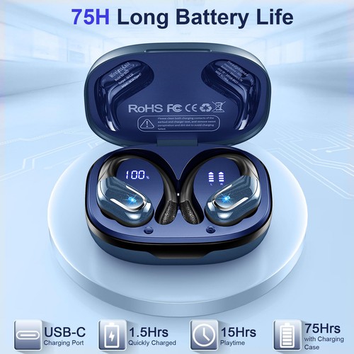 Wireless Earbuds Sport, Bluetooth 5.4 Headphones 2024 Bluetooth Earbuds with ... - Bild 4 von 7