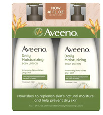 Aveeno Daily Moisturizing Lotion for Dry Skin, 24fl oz Each, 2-Pack - Fast Ship✅