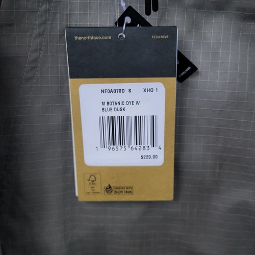 The North Face M BOTANIC DYE WIND JACKET MENS Size Small NWT Grey - Picture 8 of 12