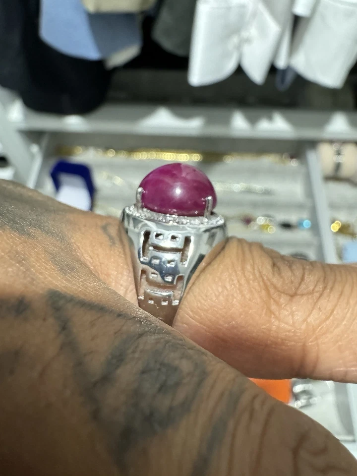 Natural Ruby Ring Men’s - Image 3 of 4