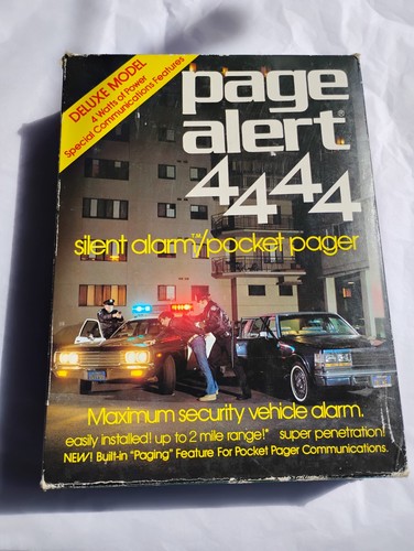 Vintage NOS Page Alert 4444 Security Vehicle Alarm Unit OPEN BOX base & pager