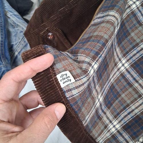 Vntg Pendelton Corduroy Jacket Lobo Chore Barn Blazer Men’s Large Brown 80s Coat - Picture 14 of 19