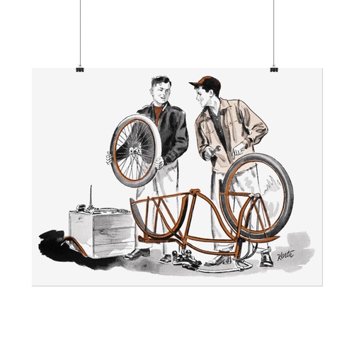 Overhaul Your Bike in Popular Mechanics magazine, 1953 - Paper Poster - Picture 47 of 49