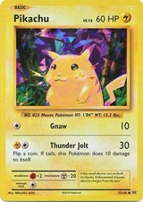 Moderate Play x 1 Pikachu - 35/108 - Cracked Ice Holo Theme Deck Exclusive Evolu
