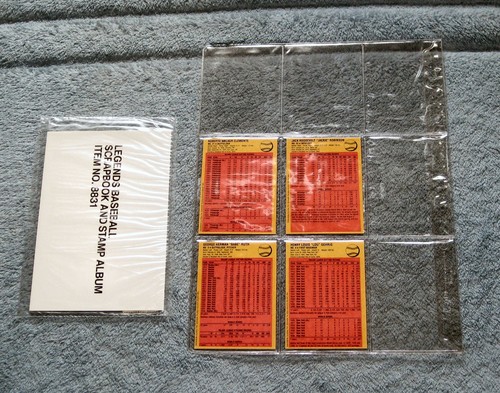VTG New Legends Baseball scrapbook & stamp album with 4 Baseball Cards & Stamps - Picture 5 of 11