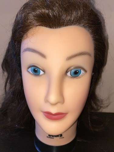 Debra Burmax China 100% Human Hair Brown Modeling Mannequin Head Cosmetology - Picture 2 of 9