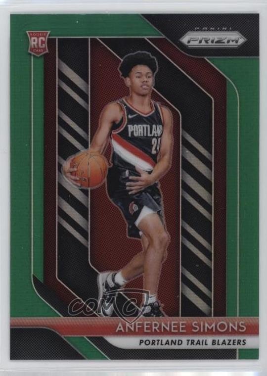 2018-19 Panini Prizm Green Prizm Anfernee Simons #61 Rookie RC 0nr3