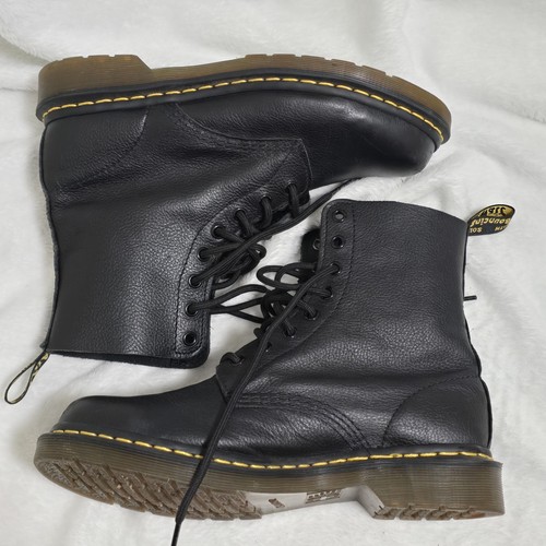 Dr. Martens 13512 Pascal Pebbled schwarz Leder Schnürstiefel Kampfstiefel Herren 8 Damen 9 - Bild 3 von 8