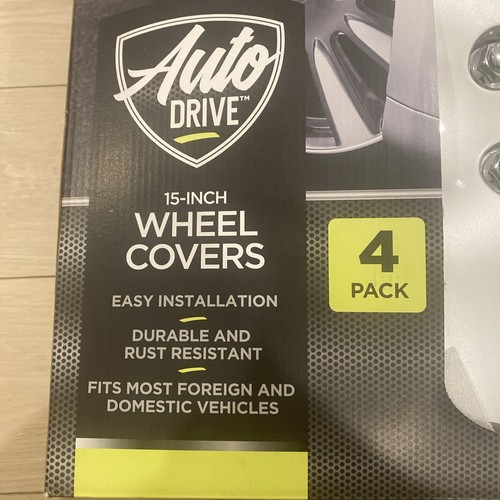 NEW Auto Drive 15-Inch Wheel Covers - 4 Pack Rust-Resistant KT1011-15S/CHR - Picture 2 of 5