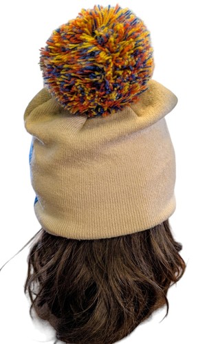 Cappello Snowdown Spellout Vintage Retrò Look Berretto Invernale Snow Beanie Pom Pom Sci - Foto 2 di 4