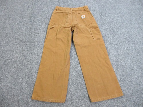 Carhartt Pants Boys Size 10 Brown Canvas Workwear Carpenter Utility 100% Cotton - Picture 8 of 11