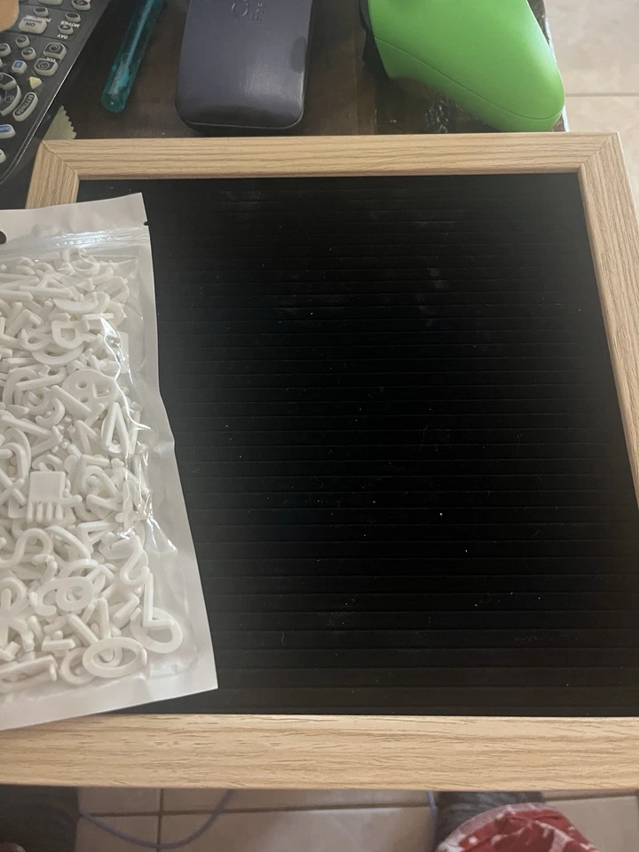 Black Felt Bamboo Wood Frame 170 Letter Board Sign 10x10 Letters Numbers Symbols - Image 2 of 4