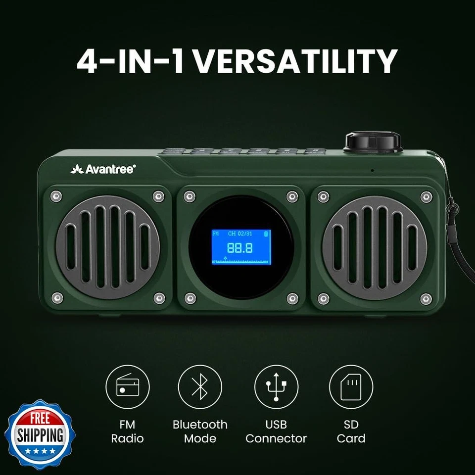 Avantree Boombyte - Radio FM Digital Portátil y Altavoz Bluetooth con Super Foto 3 de 4