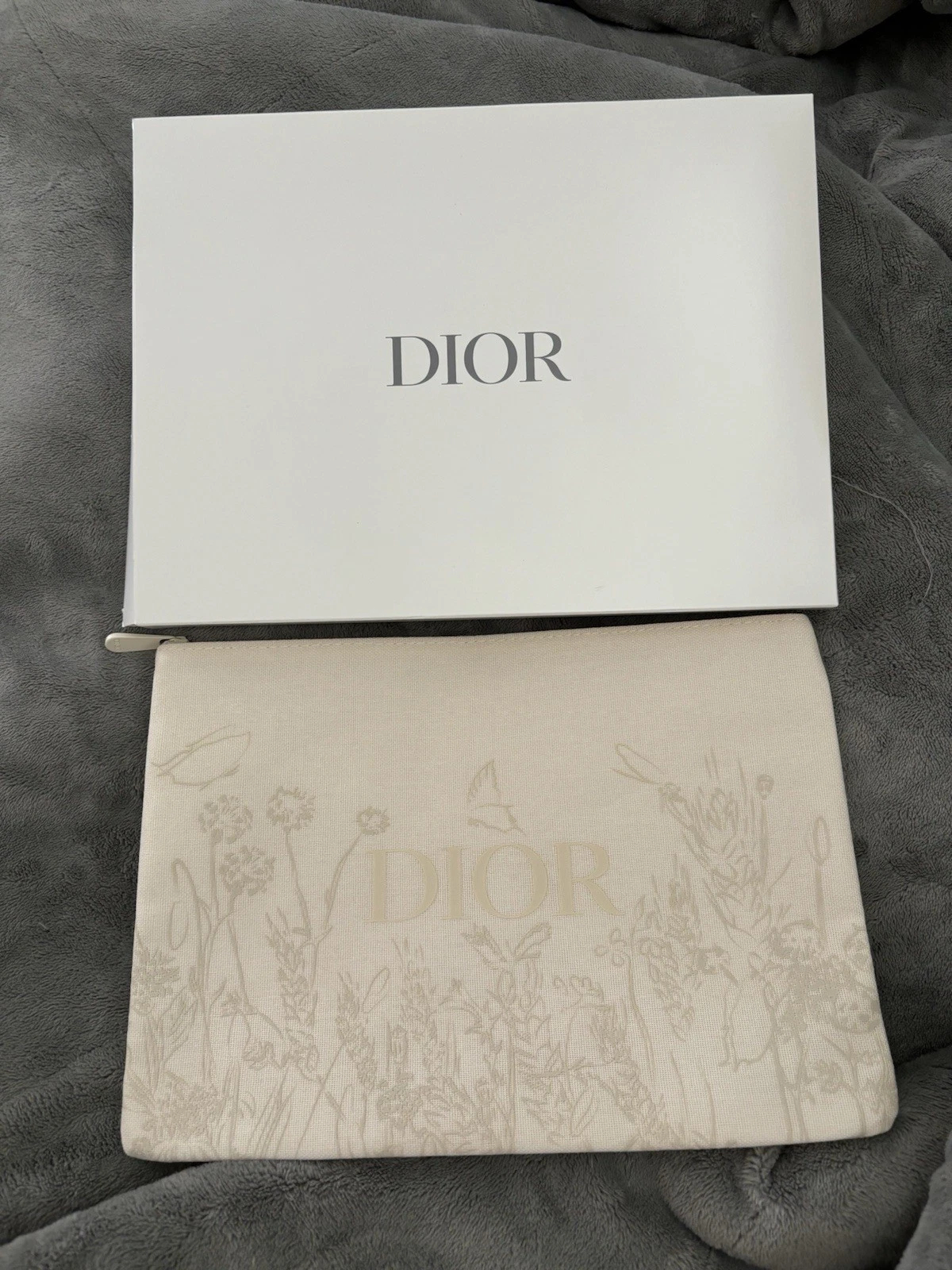 DIOR Beauté Printemps Fleur GRANDE Pochette Maquillage Pochette Beige Naturel Neuf En Boîte