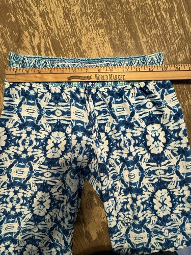 Bebop woman pull on wide leg pant XS Blue Geometric Boho Tropical Beach Palazzo - Picture 5 of 9