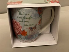 Sandy Clough Faithfully Yours Coffee Mug Psalm 118:14 The Lord is My Strength
