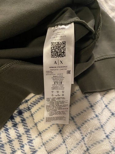 Armani Exchange Full Zip Sweater Jacke Logo Army Green Herren Gr. XL - Bild 4 von 8