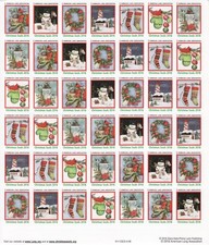 116-1x4, 2016 U.S. National Design Christmas Seals Sheet, R17-CSCS-4-08