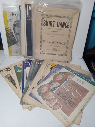 Vintage Music Book Lot Of 26 1800s 1900s Sheet Music