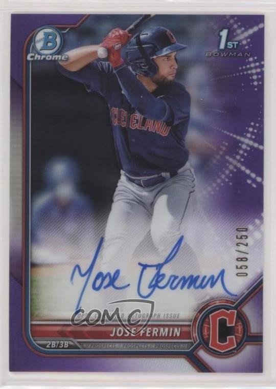 2022 Bowman Chrome Prospect Purple Refractor /250 Jose Fermin #CPA-JF Auto 09pe