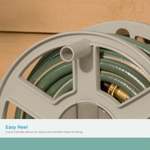 100ft Garden Hose Reel Wall Mounted Water Hose Storage Compact Easy Install New - Picture 7 of 7