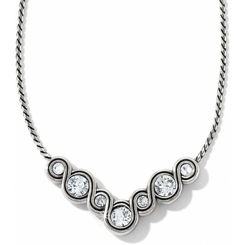 Neu Brighton Infinity funkelndes Silber Kristall Halsband Halskette