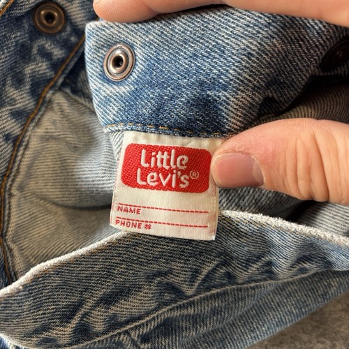 Vtg 90's Little LEVIs 74027 Kids Sz 5 Orange Tab Denim Jean Jacket USA Made - Picture 5 of 11