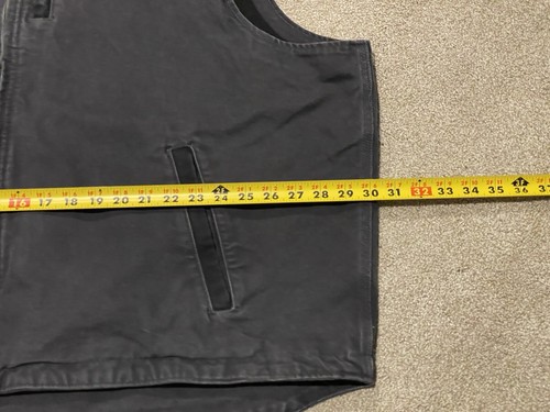 Carhartt Men’s 3XL Hooded Vest Gray Fleece Lined Canvas 101687 029 Knoxville - Picture 4 of 10