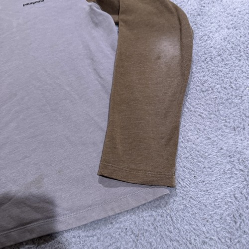 Patagonia Shirt Mens Medium Brown Gray Outdoors Hiking Pullover Logo Adult - Picture 4 of 12