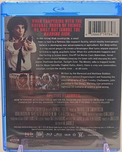 Warning Sign (Blu-ray 1985) Scream Factory ~ OOP ~ Sci-Fi Horror ~ Sam Waterston - Picture 4 of 5