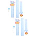 2 Sets Aufkleber Wand Kinderwachstumsdiagramm Höhenmessaufkleber