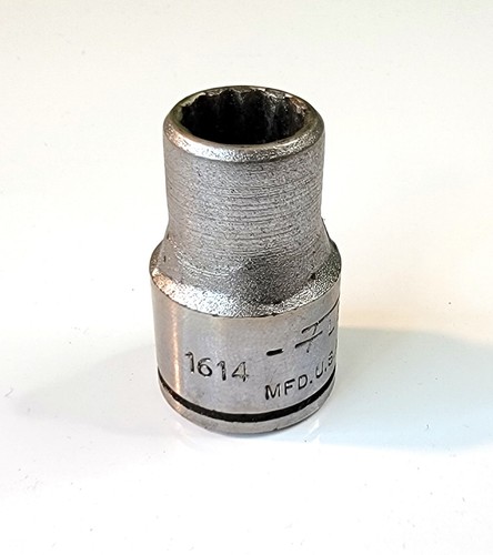 Fleet SAE Socket 7/16" 12 point 1/2in drive (1614) Made in USA - Bild 2 von 13