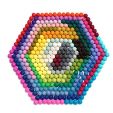 Felt Pom Poms, Wool Balls 400 Pieces 2.5cm   1 Inch, Handmade Felted 40 Col...