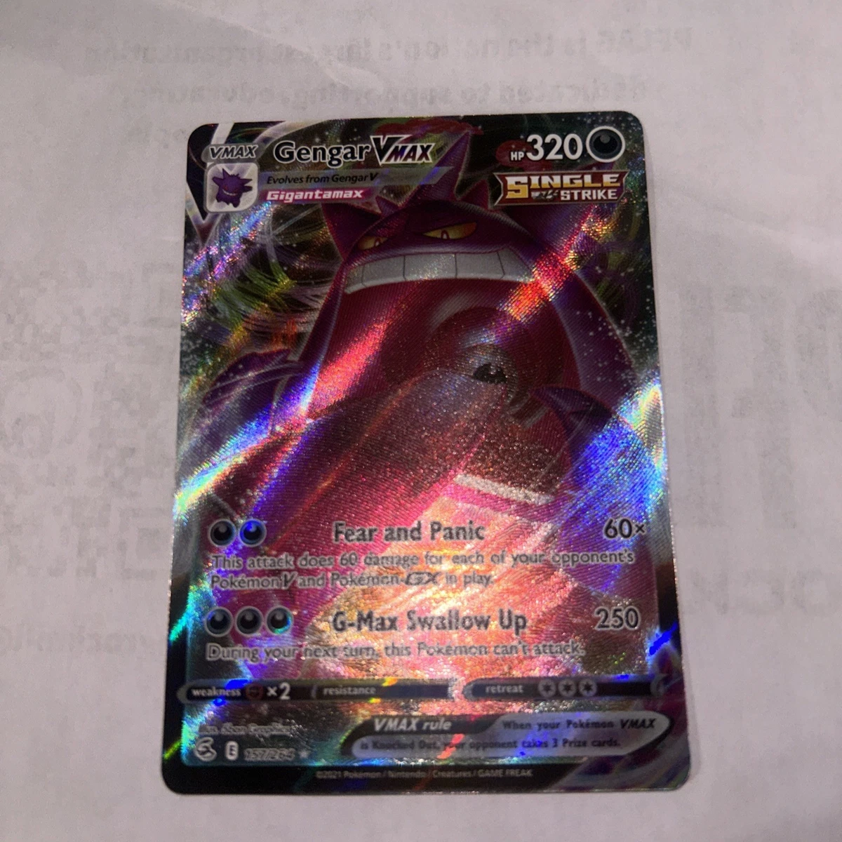 Gengar VMAX 157/264 Swsh08: Fusion Strike for sale | eBay