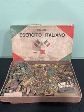 Antique Italian Toy Soldiers   Cardboard Army Set, Original Box, ca. 1930s  40s