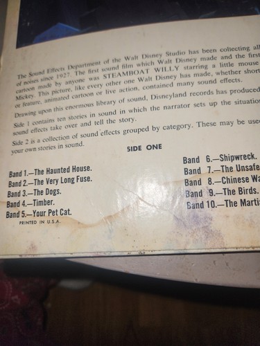 CHILLING, THRILLING SOUNDS OF THE HAUNTED HOUSE RECORD ALBUM 1257 DISNEYLAND #8 - Picture 6 of 13