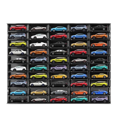 50 rejillas para Hot Wheels Diecast Car Matchbox 1/64 estante de almacenamiento de exhibición de madera - Imagen 3 de 10