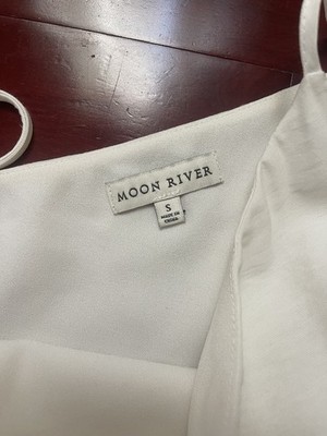Anthropologie Moon River Asymmetrical Cutout Dress Size S White